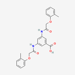 molecular formula C25H24N2O6 B12453527 3,5-bis[[2-(2-methylphenoxy)acetyl]amino]benzoic Acid 