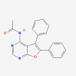 molecular formula C20H15N3O2 B12453575 N-(5,6-diphenylfuro[2,3-d]pyrimidin-4-yl)acetamide 