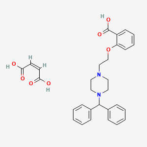 molecular formula C30H32N2O7 B1245361 2-[2-(4-benzhydrylpiperazin-1-yl)ethoxy]benzoic acid;(Z)-but-2-enedioic acid 