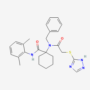 molecular formula C26H31N5O2S B12453612 1-{benzyl[(4H-1,2,4-triazol-3-ylsulfanyl)acetyl]amino}-N-(2,6-dimethylphenyl)cyclohexanecarboxamide 