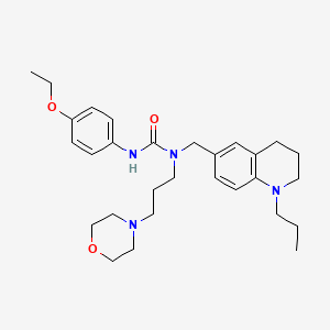 molecular formula C29H42N4O3 B1245390 3-(4-乙氧基苯基)-1-[3-(4-吗啉基)丙基]-1-[(1-丙基-3,4-二氢-2H-喹啉-6-基)甲基]脲 