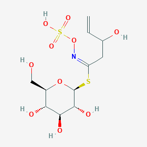 molecular formula C11H19NO10S2 B1245407 [(2S,3R,4S,5S,6R)-3,4,5-trihydroxy-6-(hydroxymethyl)oxan-2-yl] (1E)-3-hydroxy-N-sulfooxypent-4-enimidothioate CAS No. 31362-92-2
