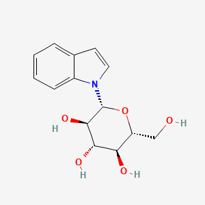 molecular formula C14H17NO5 B1245451 1-β-D-吡喃葡萄糖基-1H-吲哚 