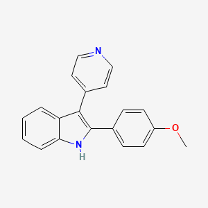 molecular formula C20H16N2O B1245464 2-(4-methoxyphenyl)-3-pyridin-4-yl-1H-indole 