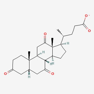 molecular formula C24H33O5- B1245472 Dehydrocholate 