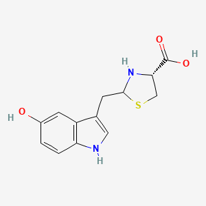 molecular formula C13H14N2O3S B1245506 (4R)-2-[(5-hydroxy-1H-indol-3-yl)methyl]-4-thiazolidinecarboxylic acid 