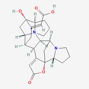 molecular formula C24H29N2O5+ B1245514 Flueggenine B 