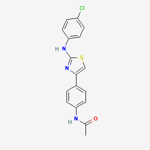 N-(4-{2-[(4-chlorophenyl)amino]-1,3-thiazol-4-yl}phenyl)acetamide