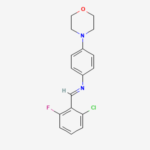 N-[(E)-(2-chloro-6-fluorophenyl)methylidene]-4-(morpholin-4-yl)aniline