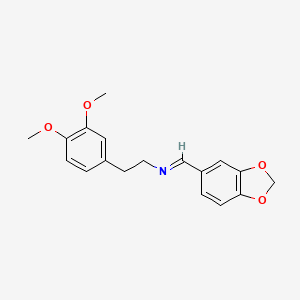 N-[(E)-1,3-benzodioxol-5-ylmethylidene]-2-(3,4-dimethoxyphenyl)ethanamine