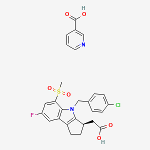 molecular formula C27H24ClFN2O6S B1245522 Tredaptive CAS No. 1046050-73-0
