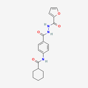 N-(4-{[2-(furan-2-ylcarbonyl)hydrazinyl]carbonyl}phenyl)cyclohexanecarboxamide