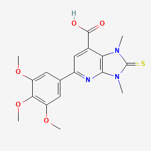 2,3-Dihydro-1,3-dimethyl-2-thioxo-5-(3,4,5-trimethoxyphenyl)-1H-imidazo-[4,5-b]-pyridine-7-carboxylic acid