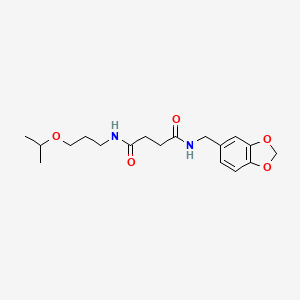 N-(1,3-benzodioxol-5-ylmethyl)-N'-[3-(propan-2-yloxy)propyl]butanediamide