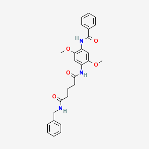 N-benzyl-N'-{2,5-dimethoxy-4-[(phenylcarbonyl)amino]phenyl}pentanediamide