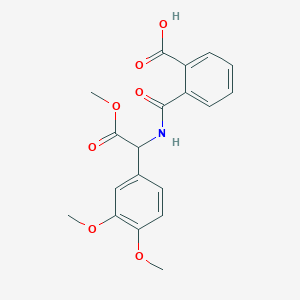 2-{[1-(3,4-Dimethoxyphenyl)-2-methoxy-2-oxoethyl]carbamoyl}benzoic acid