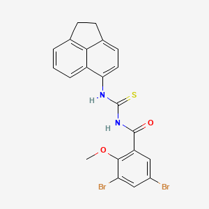 molecular formula C21H16Br2N2O2S B12455295 3,5-dibromo-N-(1,2-dihydroacenaphthylen-5-ylcarbamothioyl)-2-methoxybenzamide 