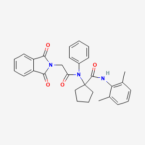 N-(2,6-dimethylphenyl)-1-{[(1,3-dioxo-1,3-dihydro-2H-isoindol-2-yl)acetyl](phenyl)amino}cyclopentanecarboxamide