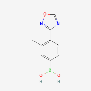 molecular formula C9H9BN2O3 B12455318 3-Methyl-4-(1,2,4-oxadiazol-3-YL)phenylboronic acid 