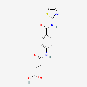 4-Oxo-4-{[4-(1,3-thiazol-2-ylcarbamoyl)phenyl]amino}butanoic acid