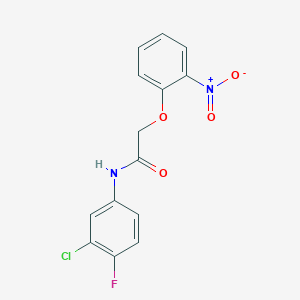 N-(3-chloro-4-fluorophenyl)-2-(2-nitrophenoxy)acetamide