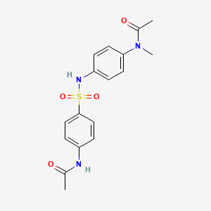 molecular formula C17H19N3O4S B12455334 N-[4-({[4-(acetylamino)phenyl]sulfonyl}amino)phenyl]-N-methylacetamide 