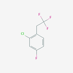 molecular formula C8H5ClF4 B12455345 2-Chloro-4-fluoro-1-(2,2,2-trifluoroethyl)benzene 