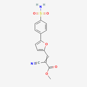 molecular formula C15H12N2O5S B12455371 Methyl (2E)-2-cyano-3-[5-(4-sulfamoylphenyl)furan-2-YL]prop-2-enoate 