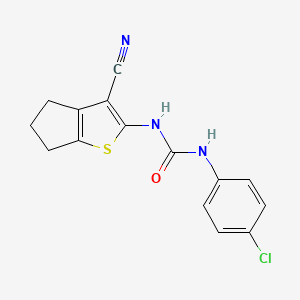 1-(4-chlorophenyl)-3-(3-cyano-5,6-dihydro-4H-cyclopenta[b]thiophen-2-yl)urea