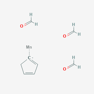 molecular formula C8H11MnO3- B12455404 Cyclopenta-1,3-diene;formaldehyde;manganese 