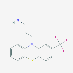 molecular formula C17H17F3N2S B1245544 N-methyl-3-[2-(trifluoromethyl)-10-phenothiazinyl]-1-propanamine 