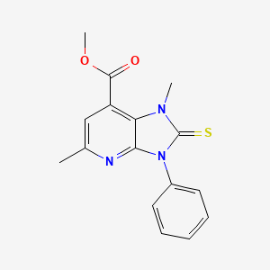 Methyl 2,3-dihydro-1,5-dimethyl-3-phenyl-2-thioxo-1H-imidazo-[4,5-b]-pyridine-7-carboxylate