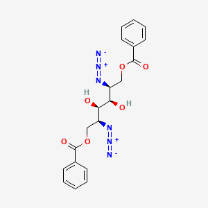 molecular formula C20H20N6O6 B12455467 (2S,3R,4R,5S)-2,5-diazido-6-(benzoyloxy)-3,4-dihydroxyhexyl benzoate 