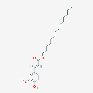 molecular formula C24H38O4 B1245548 Tetradecyl (E)-3-(4-hydroxy-3-methoxy-phenyl)prop-2-enoate 