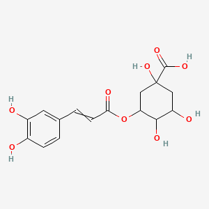 3-{[3-(3,4-Dihydroxyphenyl)prop-2-enoyl]oxy}-1,4,5-trihydroxycyclohexane-1-carboxylic acid