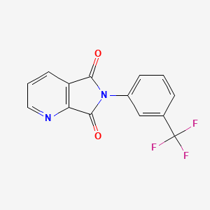 molecular formula C14H7F3N2O2 B12455515 6-[3-(trifluoromethyl)phenyl]-5H-pyrrolo[3,4-b]pyridine-5,7(6H)-dione 