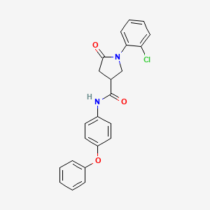 molecular formula C23H19ClN2O3 B12455516 1-(2-chlorophenyl)-5-oxo-N-(4-phenoxyphenyl)pyrrolidine-3-carboxamide 