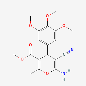 methyl 6-amino-5-cyano-2-methyl-4-(3,4,5-trimethoxyphenyl)-4H-pyran-3-carboxylate