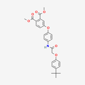 Dimethyl 4-(4-{[(4-tert-butylphenoxy)acetyl]amino}phenoxy)benzene-1,2-dicarboxylate