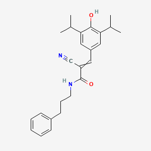 2-cyano-3-[4-hydroxy-3,5-di(propan-2-yl)phenyl]-N-(3-phenylpropyl)-2-propenamide