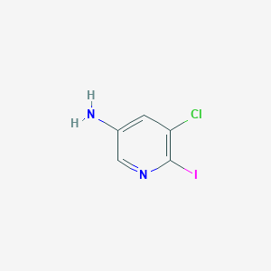 molecular formula C5H4ClIN2 B12455559 5-Chloro-6-iodopyridin-3-amine 