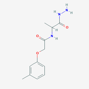 N-(1-hydrazinyl-1-oxopropan-2-yl)-2-(3-methylphenoxy)acetamide (non-preferred name)