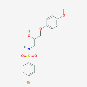 molecular formula C16H18BrNO5S B12455670 4-bromo-N-[2-hydroxy-3-(4-methoxyphenoxy)propyl]benzenesulfonamide 