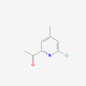 molecular formula C8H8ClNO B12455679 1-(6-Chloro-4-methylpyridin-2-YL)ethanone 