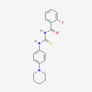 2-fluoro-N-{[4-(piperidin-1-yl)phenyl]carbamothioyl}benzamide