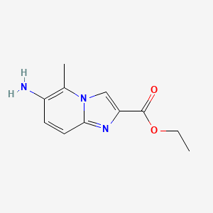 molecular formula C11H13N3O2 B12455690 Ethyl 6-amino-5-methylimidazo[1,2-a]pyridine-2-carboxylate 