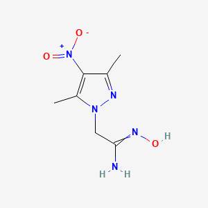 molecular formula C7H11N5O3 B12455703 2-(3,5-dimethyl-4-nitropyrazol-1-yl)-N'-hydroxyethanimidamide 