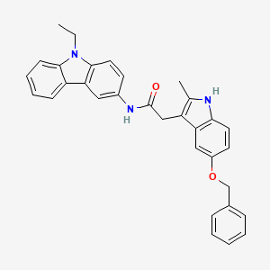 2-[5-(benzyloxy)-2-methyl-1H-indol-3-yl]-N-(9-ethyl-9H-carbazol-3-yl)acetamide