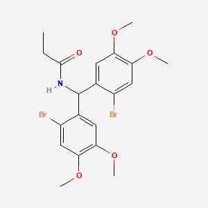 N-[bis(2-bromo-4,5-dimethoxyphenyl)methyl]propanamide