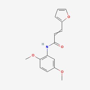 molecular formula C15H15NO4 B12455736 N-(2,5-dimethoxyphenyl)-3-(furan-2-yl)acrylamide 